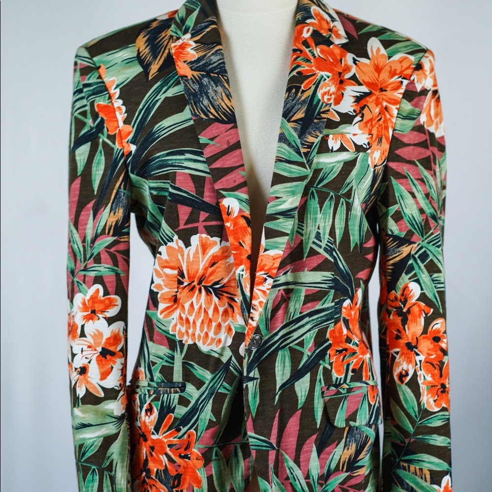 Zara Men Floral Print Sport Coat Blazer